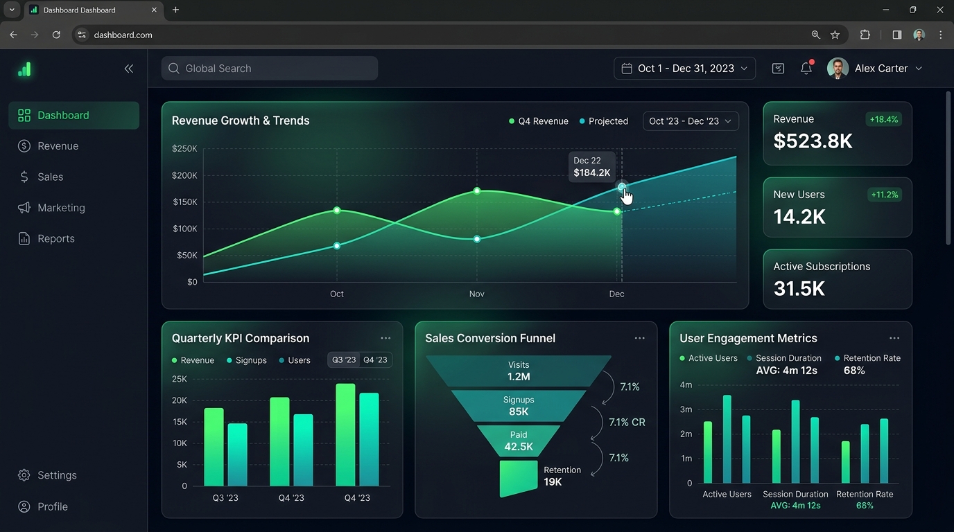 Data Analytics Dashboard — screenshot